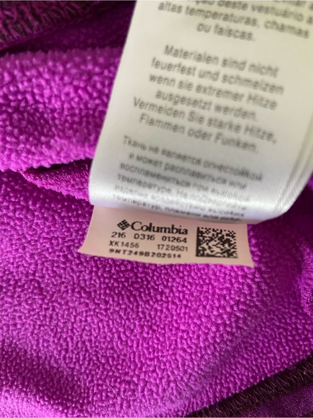 Columbia Purple Striped Quarter-Zip Fleece Pullover Women’s Medium - Picture 16 of 16